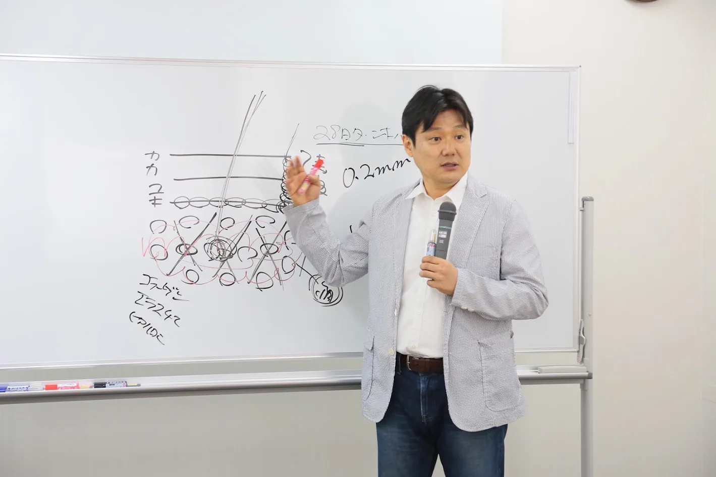 美容理論を解説する講師
