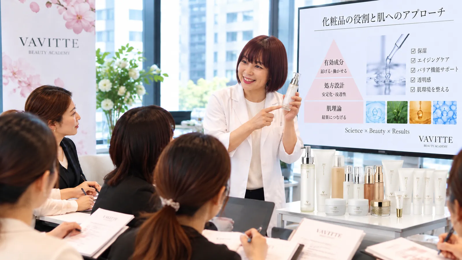 VAVITTE商品の説明を受ける参加者